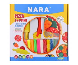Bột nặn hình NARA 12 màu 160g + khuôn hình NDD-PIZZA