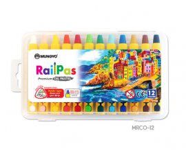 Bút sáp dầu RailPas-Oil Pastel 12 màu Mungyo MRCO-12
